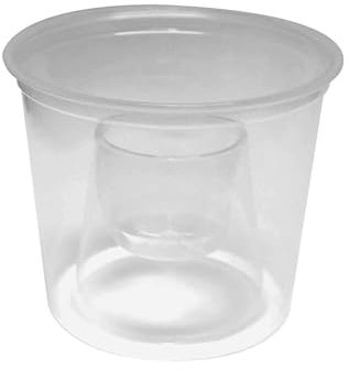 AJ Oneup 50Pcs Durable Plastic Bomb Shot Cups - Reusable 25ml Plastic Shot Glasses for Parties, Weddings, and Events - Sturdy Clear Plastic - Disposable and Recyclabl