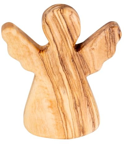 levandeo Schutzengel Olivenholz H5cm Glücksbringer Handschmeichler Engel Figur Geschenk Mitgebsel