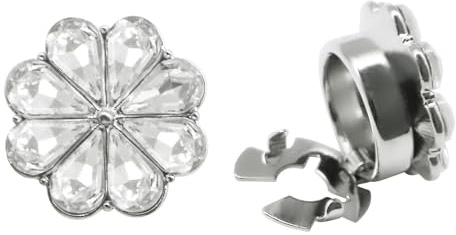 Lot de 2 housse de cache bouton chemise en strass pour décorations, housses de bouton manchette à clipser en cristal, Button Embellishments for Dress Suit