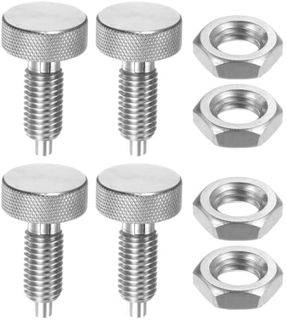 QUARKZMAN 4pz Perno Molla M12x1.75 Dimensione Filettatura Dia.6mm Pin Rilascio Rapido Retrattile Acciaio Inossidabile Tipo Blocco per Attrezzature Industriali