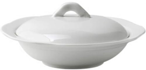 GLETSF Mantequera Multifuncional De Cerámica Blanca con Tapa Y Asa, Soporte para Mantequilla para Encimera Y Estante De Puerta De RefrigeradorLarge