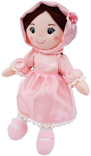 Lullaberry Snuggle Cutie Aisha muslimsk hijab-docka 35 cm – mjuk plyschdocka för flickor – Ramadan-present – rosa