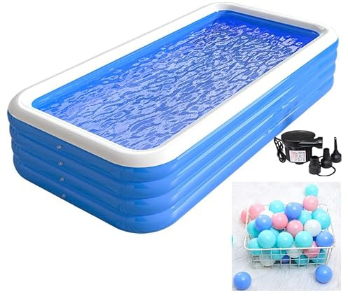 Piscina Hinchable,Piscina Piscina Inflable for niños, portátil, Grande, Rectangular, for Adultos(1.5M Three Layers)