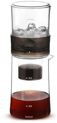 Cold Brew Torre de Goteo Cafetera, Cafetera de goteo lento con velocidad de goteo ajustable, filtro de acero inoxidable de malla 300, for el hogar, la cafetería, la oficina, regalo for los amantes del