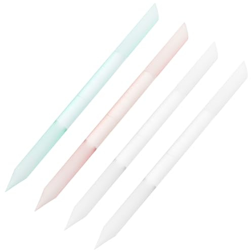4 Stück Glas Nagelhautschieber mit Doppelseitigem Design