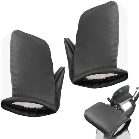 Genérico Manguitos para Manillar de Moto | Cómodos Reflectantes Impermeables | Manoplas Térmicas Invierno para Quad y Moto - para Conducción Diaria Hombre Mujer