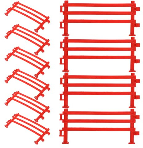 JECOMPRIS Valla de Juguete para Animales de Granja de Plástico, 100 Piezas de Mini Valla de Estacas Pequeña para Jardín de Hadas y Casa de Muñecas, Accesorio para Juegos de Mesa y