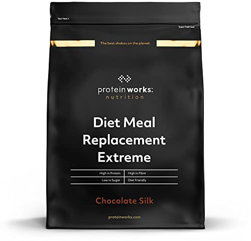 Protein Works - Diet Meal Replacement Extreme, Supports Healthy Weight Loss, Complete Nutrition, Low Calorie, Low Sugar, 23 Vitamins & Minerals, Chocolate Silk, 33 Meals, 2kg