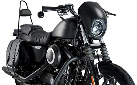 Customaccess Tête de Fourche Modèle Free Spirit Noir Mat pour Harley Davidson Sportster 883 Iron 09'-09' AZ1109N