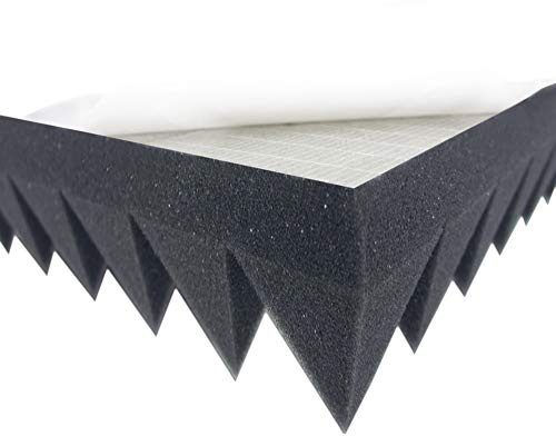 Pyramidenschaumstoff SELBSTKLEBEND TYP 50x50x7 Akustikschaumstoff Schalldämmmatten zur effektiven Akustik Dämmung