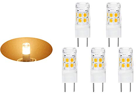 G8 120V 2W LED Bulb WB25X10019 Microwave Light Bulbs Compitable with G-E Halogen Oven Parts WB08X10050 WB36X10246 AC110V-130V 5-Pack (Warm White)