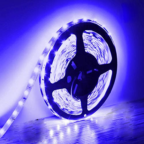 5M Tiras de luz LED, IP20 no impermeables de 12 V, cinta adhesiva azul para iluminación para el armario de cocina del hogar