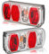 DARKGUARD Ensemble Feux Arrière Remorques 12v Homologué E4,7Fonctions 2pcs Halogènes Feu Arrière Remorque Caravane,Imperméable Éclairage Antibrouillard Recul Etanche Tracteur Remorque Camion