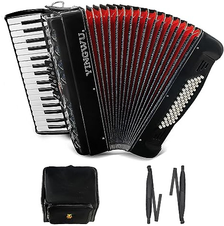 TianChunyue 34 Tasten 60 Bass Akkordeon für Erwachsene Anfänger Klavier Akkordeon Instrument für Erwachsene