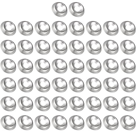 QUARKZMAN Rondelle Cuvette Inox 304 4 x 11 x 2,3mm Argenté 100pcs | Fraisée Matériel, Pour Ménage Réparation