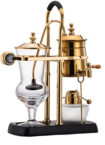 JITEM Kaffeebereiter Belgien Luxus Royal Family Balance Siphon Kaffeebereiter Siphon Brewer Elegantes Design Retro Stil mit U Griff Glas Siphon Kanne für Kaffee oder Tee