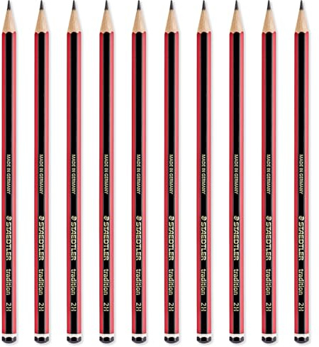 STAEDTLER Tradition Pencil - Drawing Sketching Art - Pack of 10 Pencils - Grade 2H