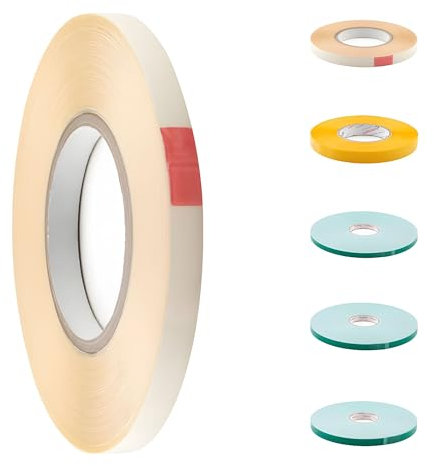 HEXIM 50m doppelseitiges Klebeband transparent extra stark Universalklebeband dünn Klebebänder basteln Mehrzweck Montageband beidseitiges Klebeband (HJ 12mm breit)