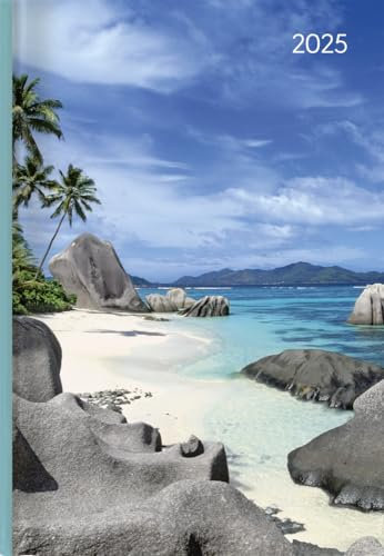 Alpha Edition - Buchkalender Style Beach 2025 Bürokalender, 15x21cm, Terminplaner mit 352 Seiten, Monats- und Jahresübersicht, Leseband und Eckperforation, mit Adressteil und Notizbereich