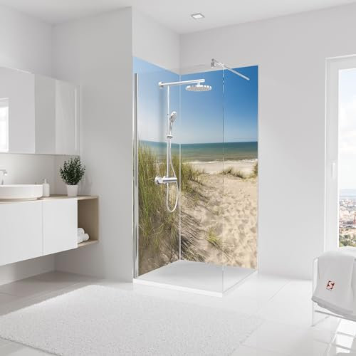 Schulte Duschrückwand Foto 2er-Set, Neue Dünen 8115, 2 x 90x210 cm, Wandverkleidung aus 3 mm Aluminium-Verbundplatte als fugenloser Fliesenersatz