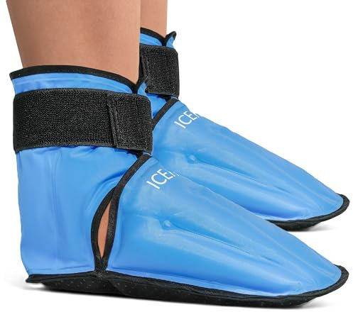 ICEHOF Botas de tela suave – Zapatos de refrigeración con gel de terapia de frío para pies y dedos, terapia de quimioterapia, reumatismo
