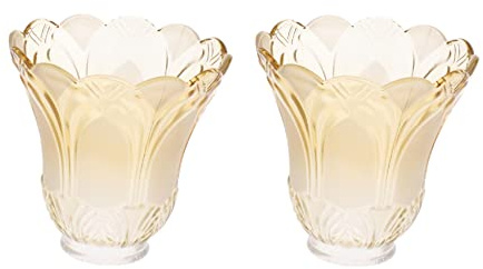 TsoLay Lot de 2 abat-jours de rechange pour ventilateur de plafond en verre dépoli et transparent