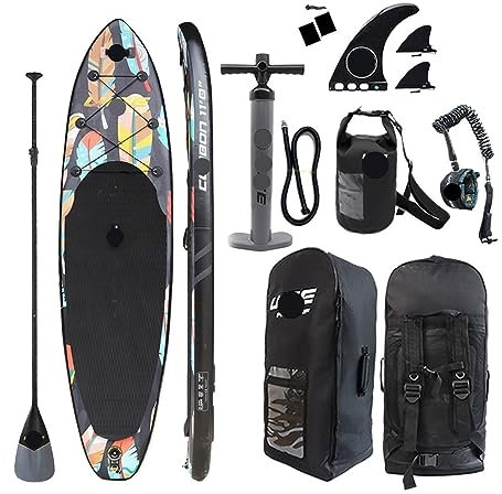 CCYENG Surfbrett Sup Board Doppelschicht Stand Up Paddle Board SUP305/320/355 Aufblasbares Sup Board Angeln Yoga Surfbrett Surfen Erholung im Freien