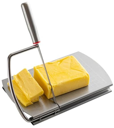 Tabla de cortar queso, cortador de queso de fácil limpieza con línea de escala y alfombrillas antideslizantes para bloque de queso