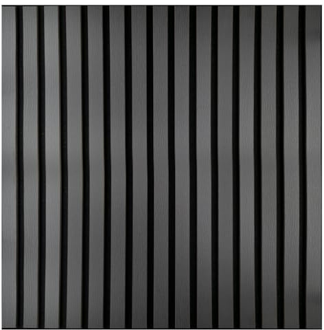 Kaiser plastic® Lot de 2 panneaux acoustiques - Couleur : chêne noir - Panneaux muraux en différents formats - Paroi à lamelles en fonte de bois et feutre (60 x 60 cm)