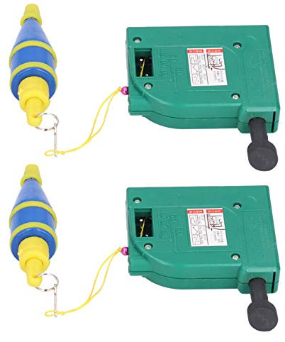 Plomada, Calculadora de Construcción 2 Piezas 5 Metros Martillo de Alambre Magnético Línea Verde Gota Aleación de Acero Herramientas de Medición Vertical Plomada con Cuerda para