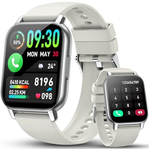 Smartwatch Uomo Donna, 1.85 Orologio Smartwatch con Effettua/Risposta Chiamate, 112+ Sportive Fitness Tracker con Contapassi/Sonno/Cardiofrequenzimetro, Impermeabil IP68 Smart Watch per iOS Android