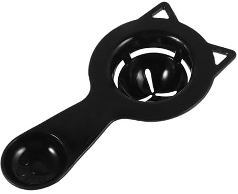 TOPPERFUN Cat-Shaped Egg Yolk Remover Tool and Plastic Egg White Separator Multifunctional for Baking and Cooking Black for Home Bakers