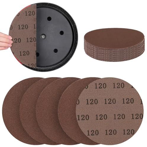 UMXIUO 25 Pièces Disque Abrasif 225 mm en Maille 120 Grain Papier a Poncer | Disque de ponçage Anti-colmatage pour Ponceuse Girafe, Ponceuse Plâtre, Murale, Autoagrippant