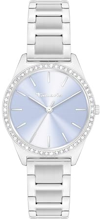 Tamaris Damenuhr - Kleine, Sportlich-Elegante Armbanduhr 30mm, Band aus Edelstahl, Zirkoniasteine 3 ATM Wasserdicht