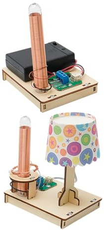 HONITANO Kit di Decorazioni Scuola Esperimenti Scientifici DIY per Trasmissione Wireless Dell'energia, Gioco Educativo in Legno e Rame per Studenti Principianti