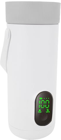 Oytrui Bärbar Elektrisk Vattenkokare, 350 Ml Uppladdningsbar Sladdlös Resevattenkokare med 6 Temperaturinställningar och 12H Smart Temperaturkontroll, för Utomhuscampingbilskontor