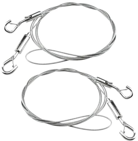 JIEBYTUY Lot de 2 câbles de suspension réglables en acier inoxydable 304 pour accrocher des cadres photo, plantes et décoration murale