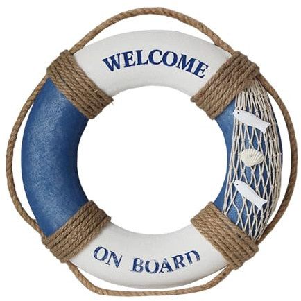Rettungsring-Dekoration, 30, 5 cm, rund, Retro-Rettungsring, Bojen-Dekor, zum Aufhängen, für Pool, Wand, Tür, Wanddekoration für Zuhause, Bar, Café, Party-Dekoration, Pool
