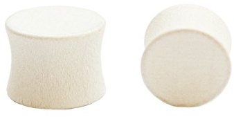 eeddoo Flesh Tunnel Plug Weiß Holz