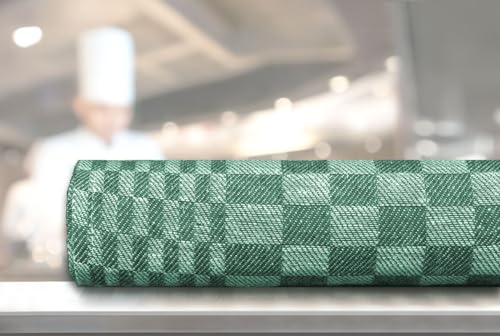 Castejo 8-er Pack Grubentücher, Geschirrtücher, Trockentücher, 50 x 100 cm Halbleinen 55% Leinen 45% Baumwolle CA054 (grün)