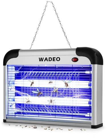 WADEO Flygdödare insektdödare UV lampa insektsdödare myggdödare elektrisk inomhus för bostäder hem och kommersiellt bruk (20 W)