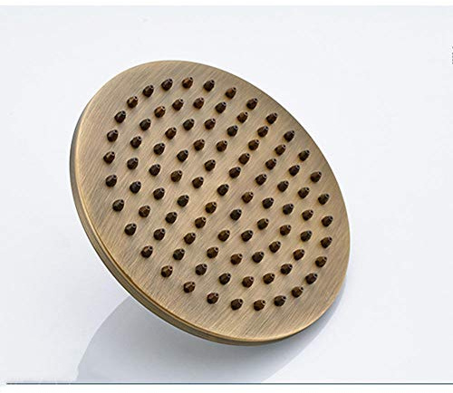 Tête de douche fixe ronde de 8 pouces, pomme de douche nostalgique pour salle de bain, bord supérieur en laiton antique, jet de 200 mm