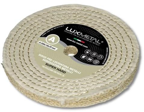 Lux Metal Disco de Pulido Súper Duro 200 mm Discos de Sisal de Algodón para Pulido de Espejo Metales de Acero Inoxidable Desbaste Rueda de Pulido de Aluminio Pulidora Elimina Arañazos Latón Cobre