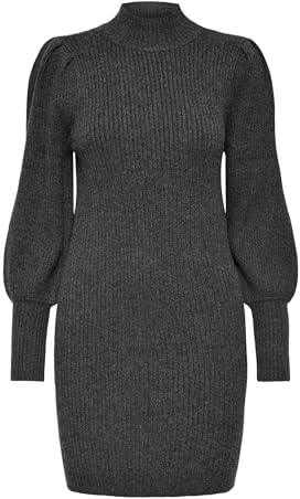 Only Vestido de Punto Femenino ONLKATIA Vestido Largo, Gris Oscuro, S
