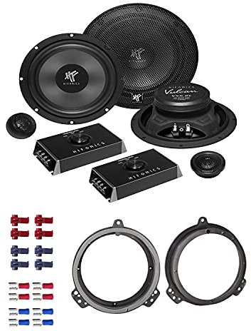 Hifonics VX 6.2C Lautsprecher mit Einbauset passend für Mercedes E-Klasse Limo (W211) ab 2003 Türen vorne/hinten 400 Watt 165mm 2 Wege Kompo