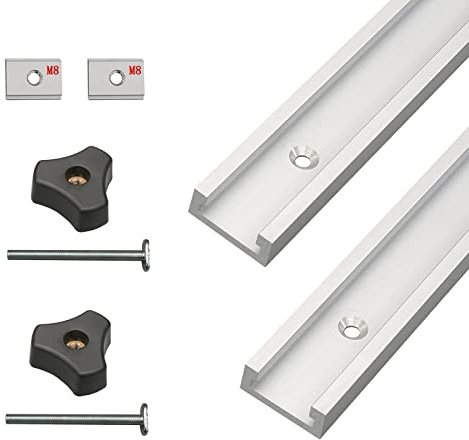 Duchunsheng 2 Stück T Slot Rail T-Track 30 40 50 60 80 100 122 cm T-Slot Track Aluminium C-Profile Suitable for M8 Screw Aluminium Schiene T-Schiene, T-Schienen Schieber Tischsägen Schlitten