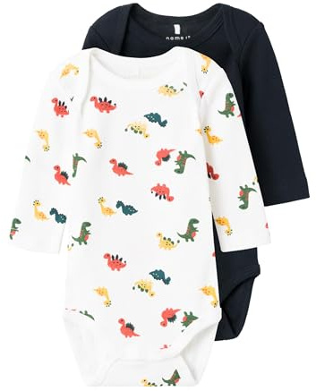 NAME IT Jungen Body mit Dino Print im Doppelpack