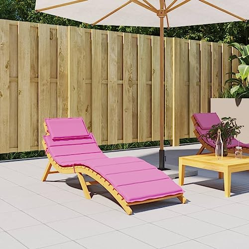 ZEYUAN Cojín de Tumbona Tela Oxford Rosa, Cojin Tumbona Exterior, Colchonetas para Tumbonas, Colchoneta Hamaca, Cojín De Silla De Hamaca, Colchón para Tumbona - 361360