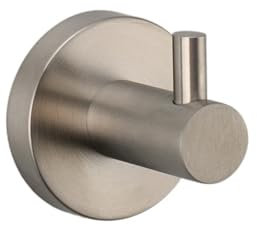 RAHBI Montaggio a Parete Ganci for Accappatoio Appendiabiti in Stoffa Bagno Accessori for la Cucina Scaffale Doppio Gancio in Oro Rosa Spazzolato Oro Cromato Nero Leisurely (Color : Nickel Brushed)