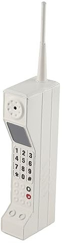MOUMOUTEN Retro Cellphone Model, 80S 90S Old Fashioned Cellular Mobile Phone Ornament, Vintage Simulation Photographic Props, Fake Old Phone for Home Stage Decor(White)
